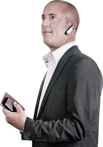 Guy with bluetooth headset